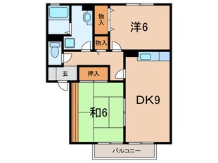 サニーハイツジュンＡ棟の物件間取画像